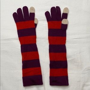 Marc by Marc Jacobs “Miss Marc” striped gloves